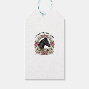 Etiqueta Para Presente Camisa Floral Vintage Derby Day Cavalo Design