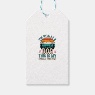 Etiqueta Para Presente Camisa Funny Dog Human Costume Vintage Halloween_1