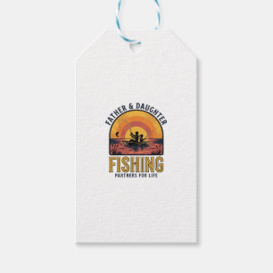 Etiqueta Para Presente Camisa Parceiros de Pesca Pai e Filha para a Vida 