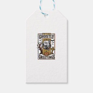 Etiqueta Para Presente Camisa Saudações Fantasmagóricas Gravura Vintage H