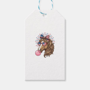 Etiqueta Para Presente Camisa Vetorial Vintage de Goma de Bolha de Cavalo