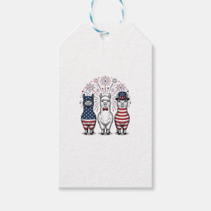Etiqueta Para Presente Camisa Vetorial Vintage Fogos de Artifício Lhama P