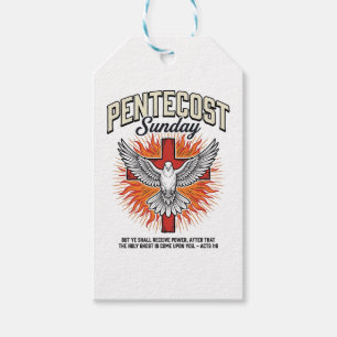 Etiqueta Para Presente Camisa Vintage Cruz Pombo Domingo de Pentecostes