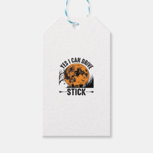 Etiqueta Para Presente Camisa Vintage de Bruxa Divertida de Halloween