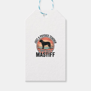 Etiqueta Para Presente Camisa Vintage de Cachorro Mastiff que Professor d