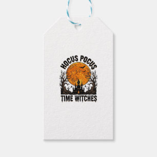 Etiqueta Para Presente Camisa Vintage de Halloween das Bruxas do Tempo de