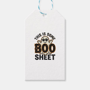 Etiqueta Para Presente Camisa Vintage de Halloween Funny Ghost Boo Sheet 