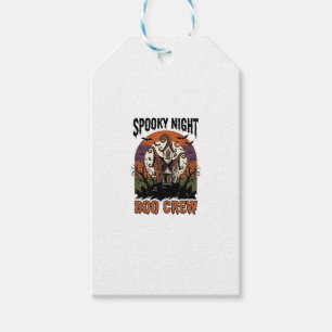 Etiqueta Para Presente Camisa Vintage de Halloween Noite Assombrada Casa