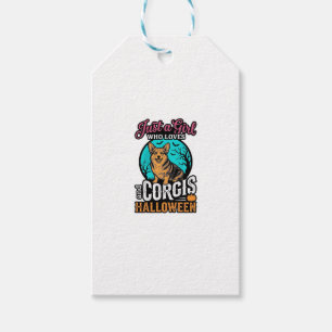 Etiqueta Para Presente Camisas de Gravura Vintage de Corgis e Menina de H