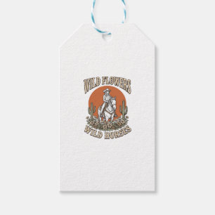 Etiqueta Para Presente Camisas Western de Cowgirl Flores Silvestres Caval