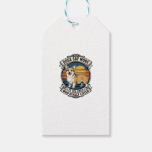 Etiqueta Para Presente Camiseta Citação Corgi Entalhe Vintage Camiseta Am