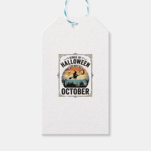 Etiqueta Para Presente Camiseta de Bruxa Vintage de Aniversário de Hallow