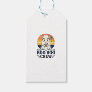 Etiqueta Para Presente Camiseta de Halloween Fantasma Enfermeira Bonita B