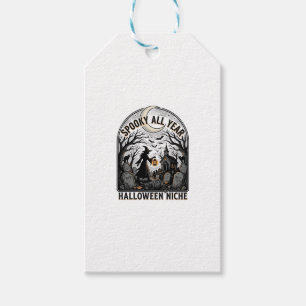 Etiqueta Para Presente Camiseta de Halloween Todos os Dias Design Assusta