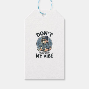 Etiqueta Para Presente Camiseta engraçada com cachorro legal vibe vintage