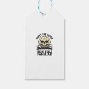 Etiqueta Para Presente Camiseta Gráfica Crânio Lua Assustadora de Hallowe