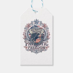 Etiqueta Para Presente Camiseta Gráfica Vetorial Patriota Amante de Caval