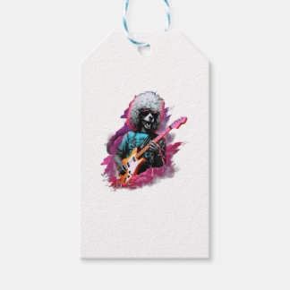 Etiqueta Para Presente Camiseta Guitarra Punk Poodle Dog Guitarist
