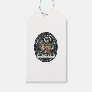 Etiqueta Para Presente Camiseta Jesus Soldador Loja de Metal Inspirador F