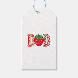 Etiqueta Para Presente Camiseta Vector Desenho de Letra Morango Pai_1