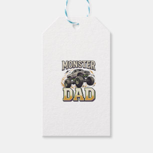 Etiqueta Para Presente Camiseta Vetor Vintage Caminhão Monstro Pai Monstr