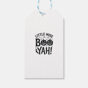Etiqueta Para Presente Camiseta Vintage de Halloween Little Miss Boo Yah
