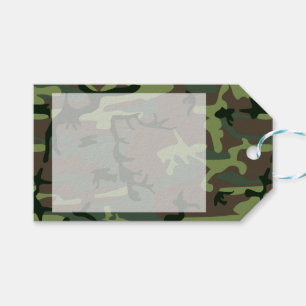 Etiqueta Para Presente Camouflage Camo Green Brown Patterno