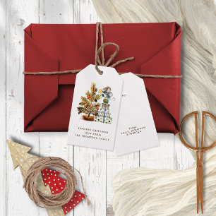 Etiqueta Para Presente Camundongos engraçados decorando o nome da árvore