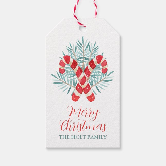 Etiqueta Para Presente Canas de Natal Aquarela (Frente)