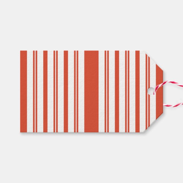 Etiqueta Para Presente Candy Cane Chorus-Stripe-Verticle (Frente (horizontal))