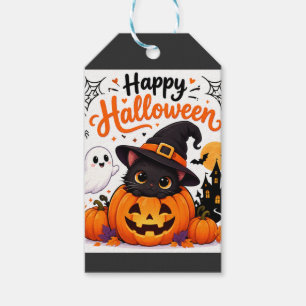 Etiqueta Para Presente Caneca de Viagem Feliz Halloween Gatinho Fofo - Br