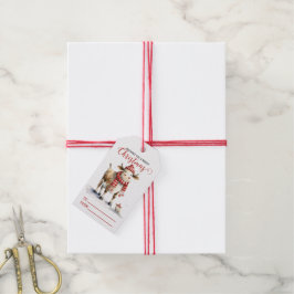 Etiqueta Para Presente Caneta de Vaca de Natal