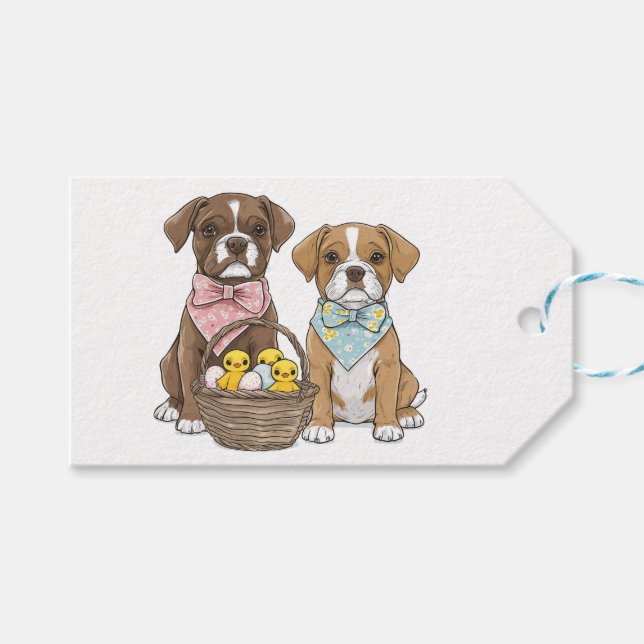 Etiqueta Para Presente Caninos da páscoa (Frente (horizontal))
