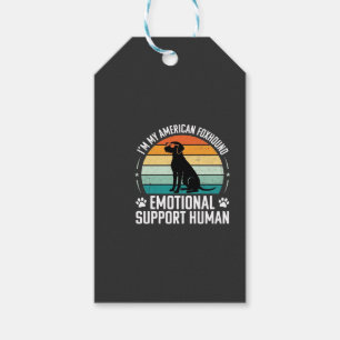 Etiqueta Para Presente Cão de Apoio Emocional Humano Foxhound Americano