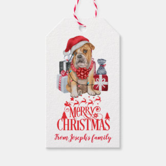 Etiqueta Para Presente Cão de Natal