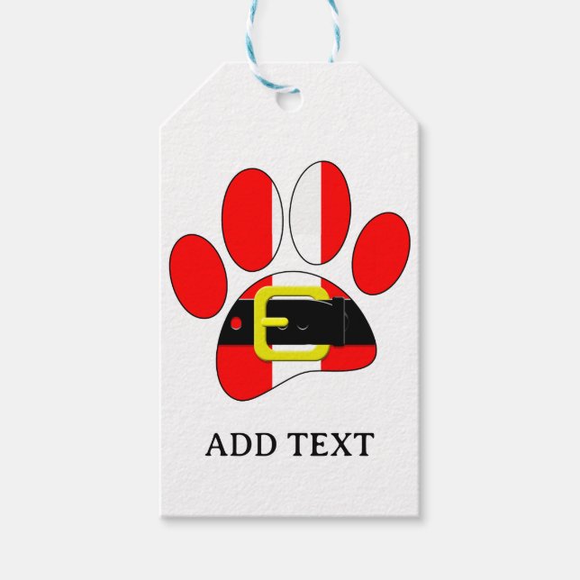 Etiqueta Para Presente Cão de Natal (Frente)