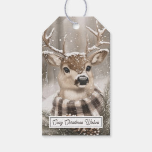Etiqueta Para Presente Cão Inverno Neve Natal