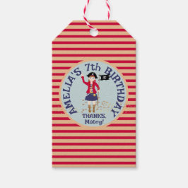 Etiqueta Para Presente Capitão da Festa de aniversário do navio pirata