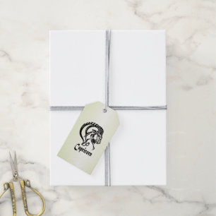 Etiqueta Para Presente Capricórnio do Mar Capata Zodiac Verde