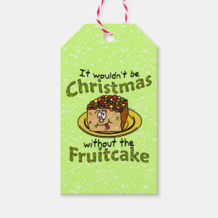 Etiqueta Para Presente Cara louca do Fruitcake engraçado dos desenhos