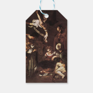 Etiqueta Para Presente Caravaggio - natividade com St Francis & St