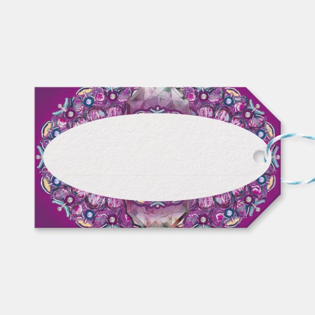 Etiqueta Para Presente Cardinal Red Rosace (Frente (horizontal))