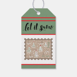 Etiqueta Para Presente Carimbo de Papel Retrô Personalizado com Árvore de