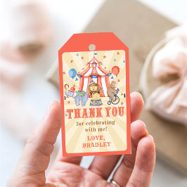 Etiqueta Para Presente Carnaval e animais Aniversário Obrigado