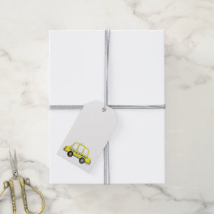 Etiqueta Para Presente Carro-Cabina Verificado Nova Iorque amarelo Taxi N