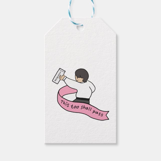 Etiqueta Para Presente carta de demissão, presente de demissão, adeus (Frente)