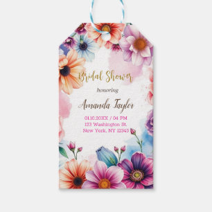 Etiqueta Para Presente Cartão de Chá de Noiva de Caligrafia Minimalista F