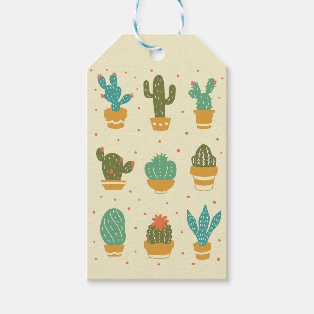 ETIQUETA PARA PRESENTE CARTÃO DE GREETING DE SUCCULENTES (Frente)