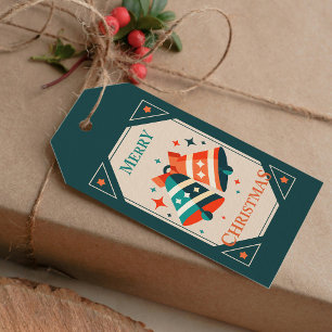 Etiqueta Para Presente Cartão de Natal - Balas de Natal e Estrelas