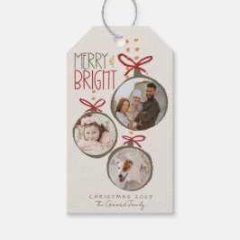 Etiqueta Para Presente Cartão de Natal Da Família Foto 2025 Obrigado A Fa